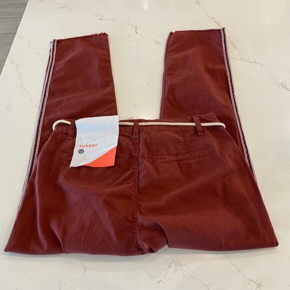 NWT Sundry Women's Le Soleil Pant in Teakwood Size 26 - Picture 5 of 11